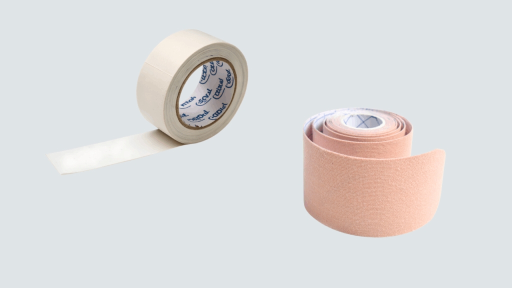 ホワイトテープとキネシオテープ