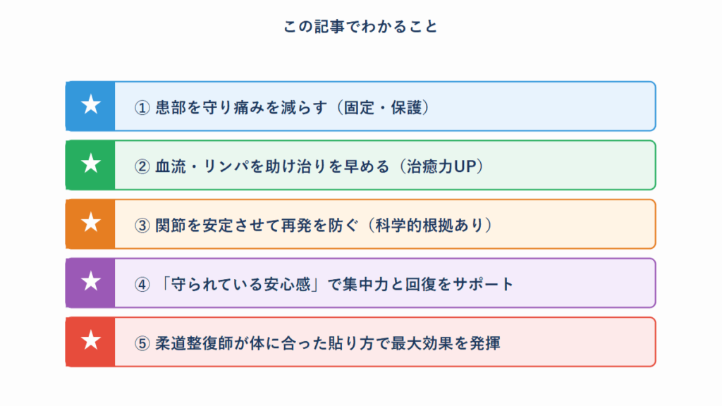 テーピングの効果を解説